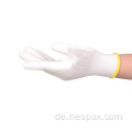 Hespax Factory Custom White PU Labour Working Handy Gloves